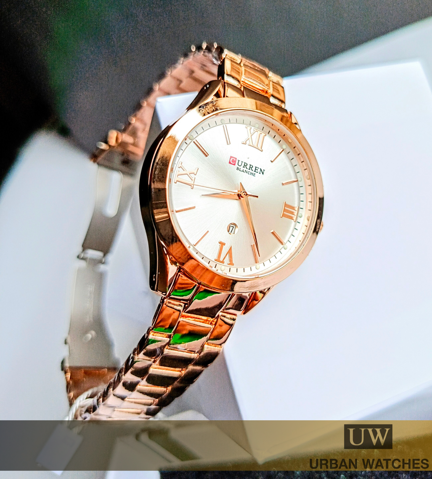 Curren Dama día - REF 9007 Oro rosa-Blanco