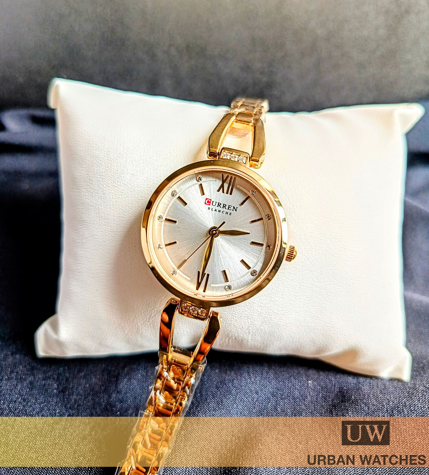 Curren Simple Business - REF 9092 Dorado-Blanco