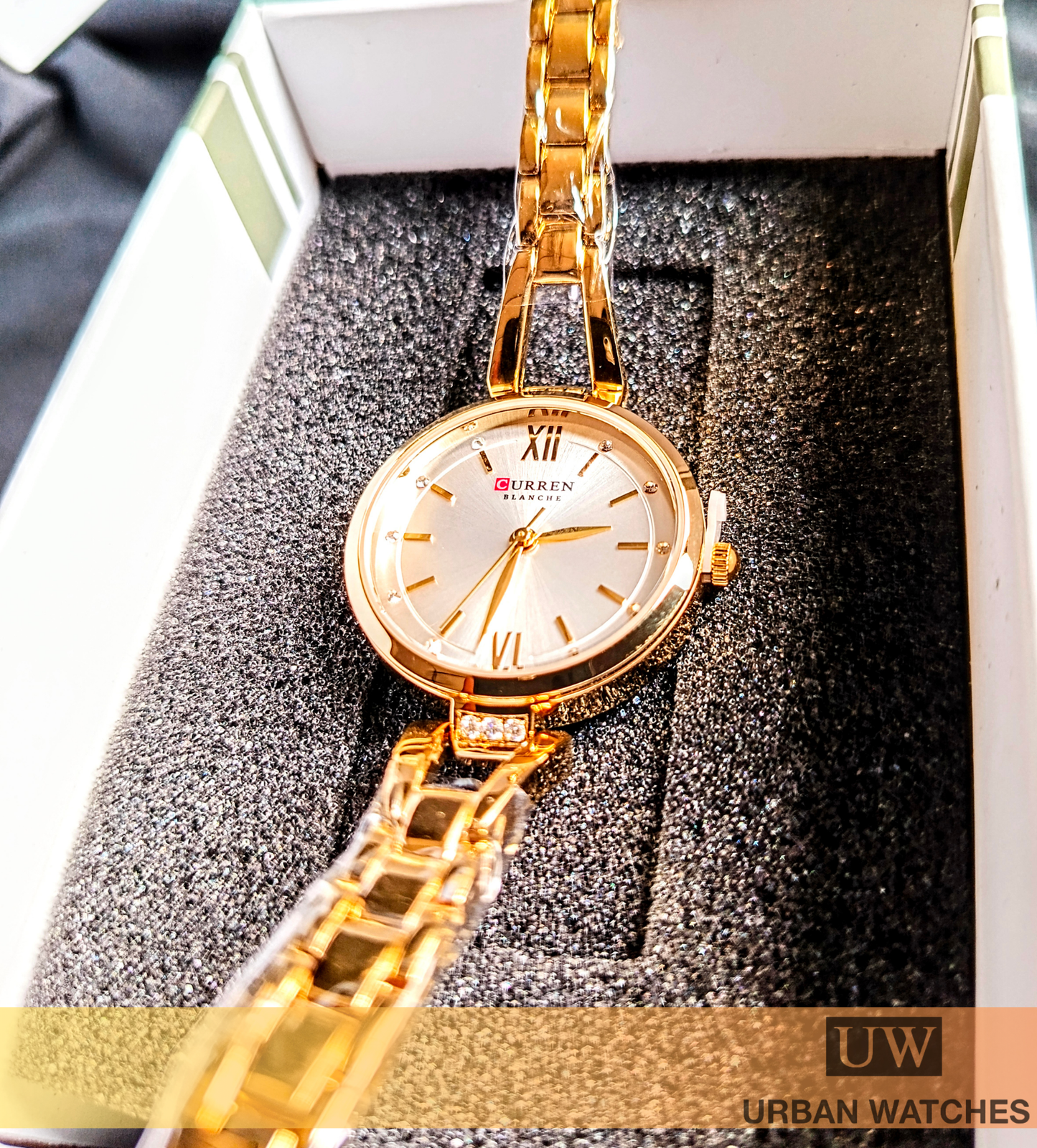 Curren Simple Business - REF 9092 Dorado-Blanco