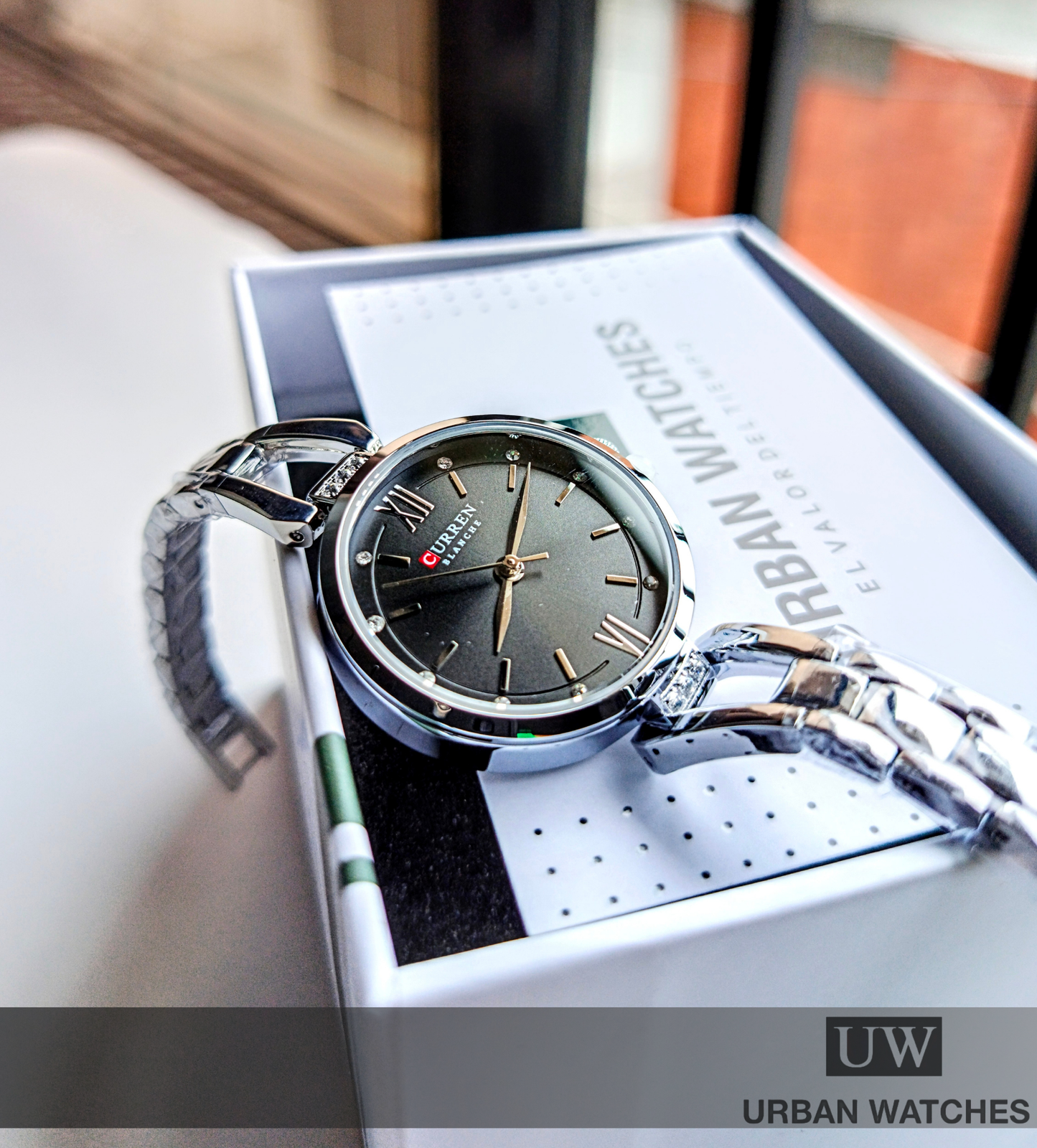 Curren Simple Business - REF 9092 Plata-Negro