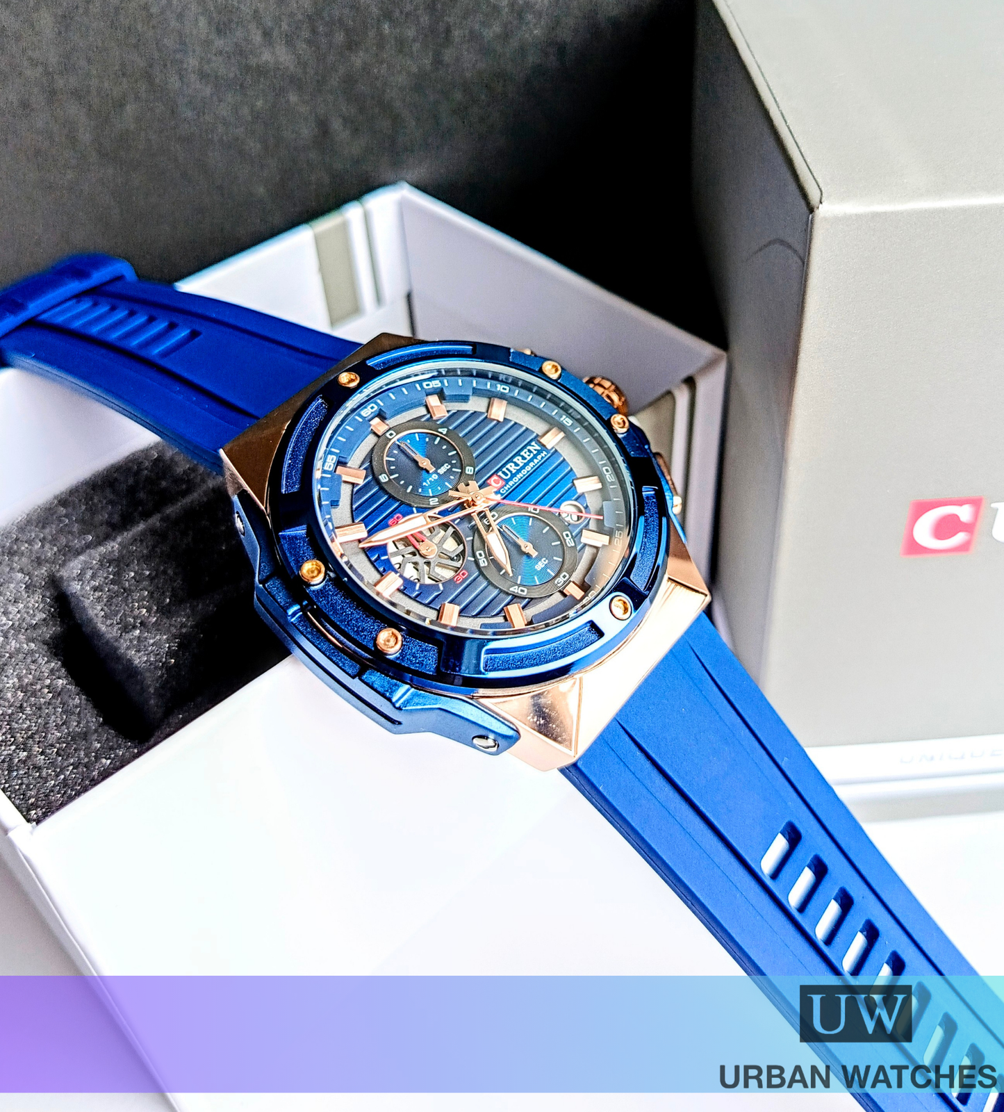 Curren Block - REF 8462 Azul-Dorado