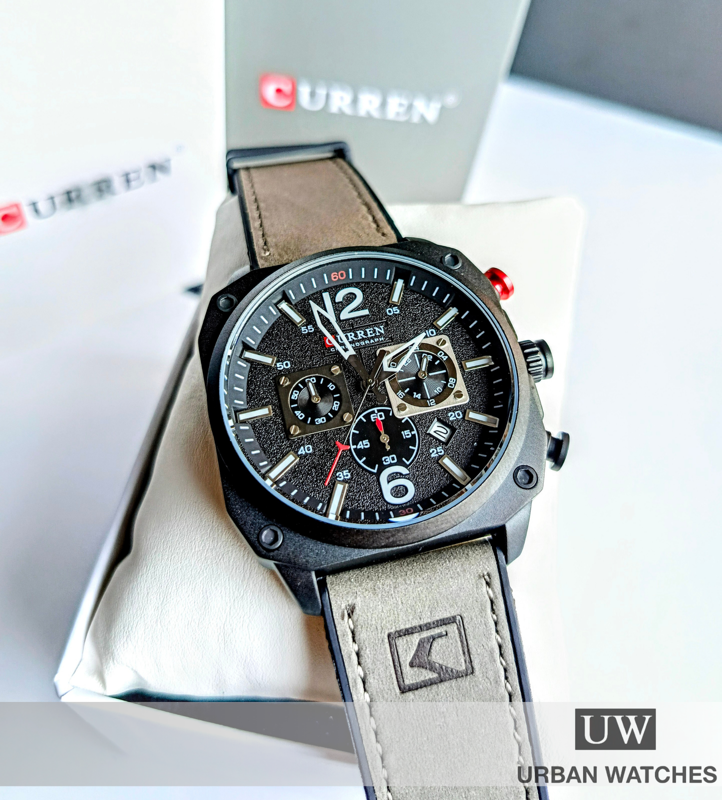 Curren Vintage Diario - REF 8398 Gris-Negro