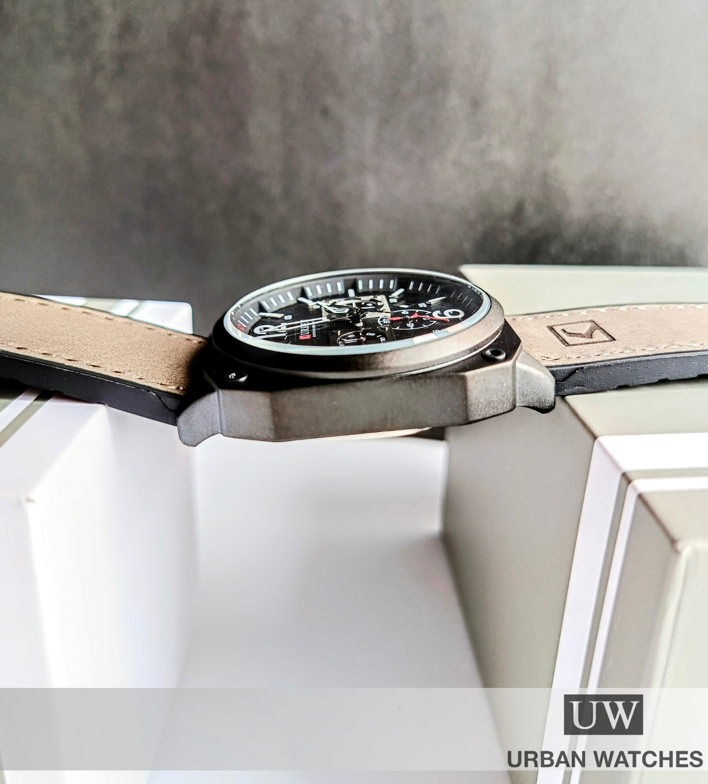 Curren Vintage Diario - REF 8398 Gris-Negro