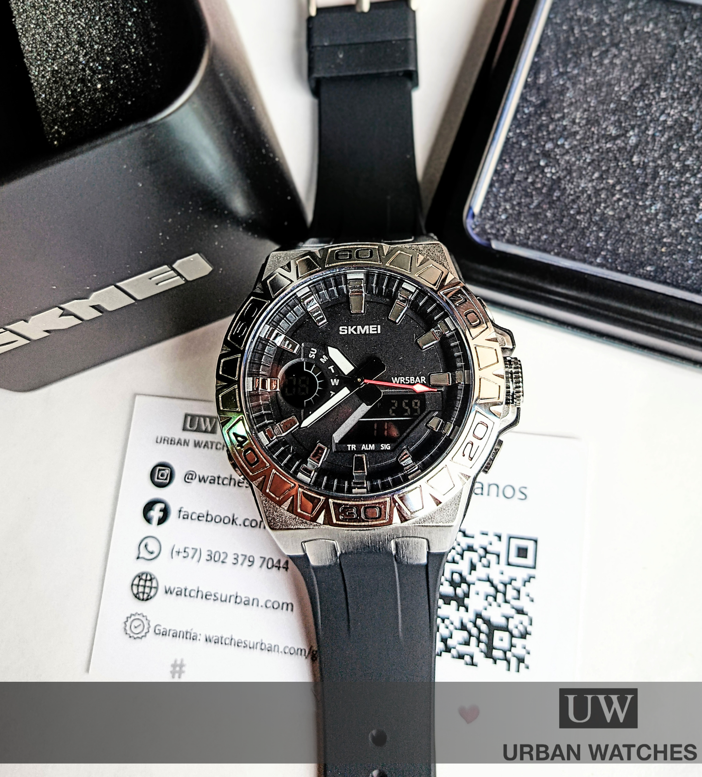 Reloj original Skmei Dual Sport - REF 2276 Negro-Plata-Negro
