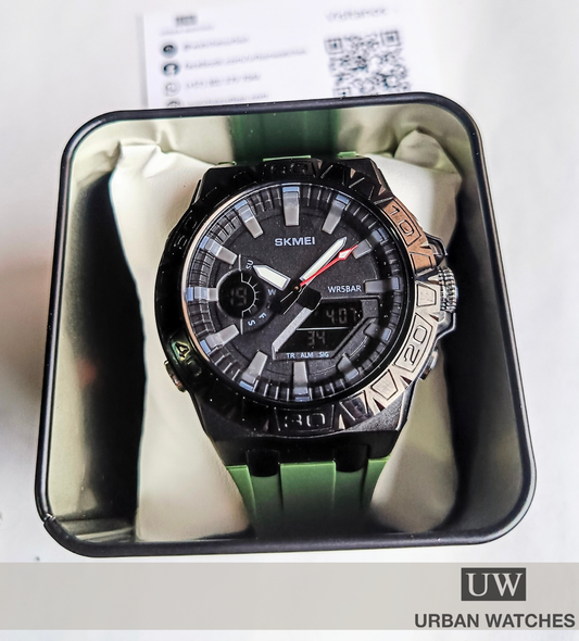 Reloj original Skmei Dual Sport - REF 2276 Verde-Negro-Negro