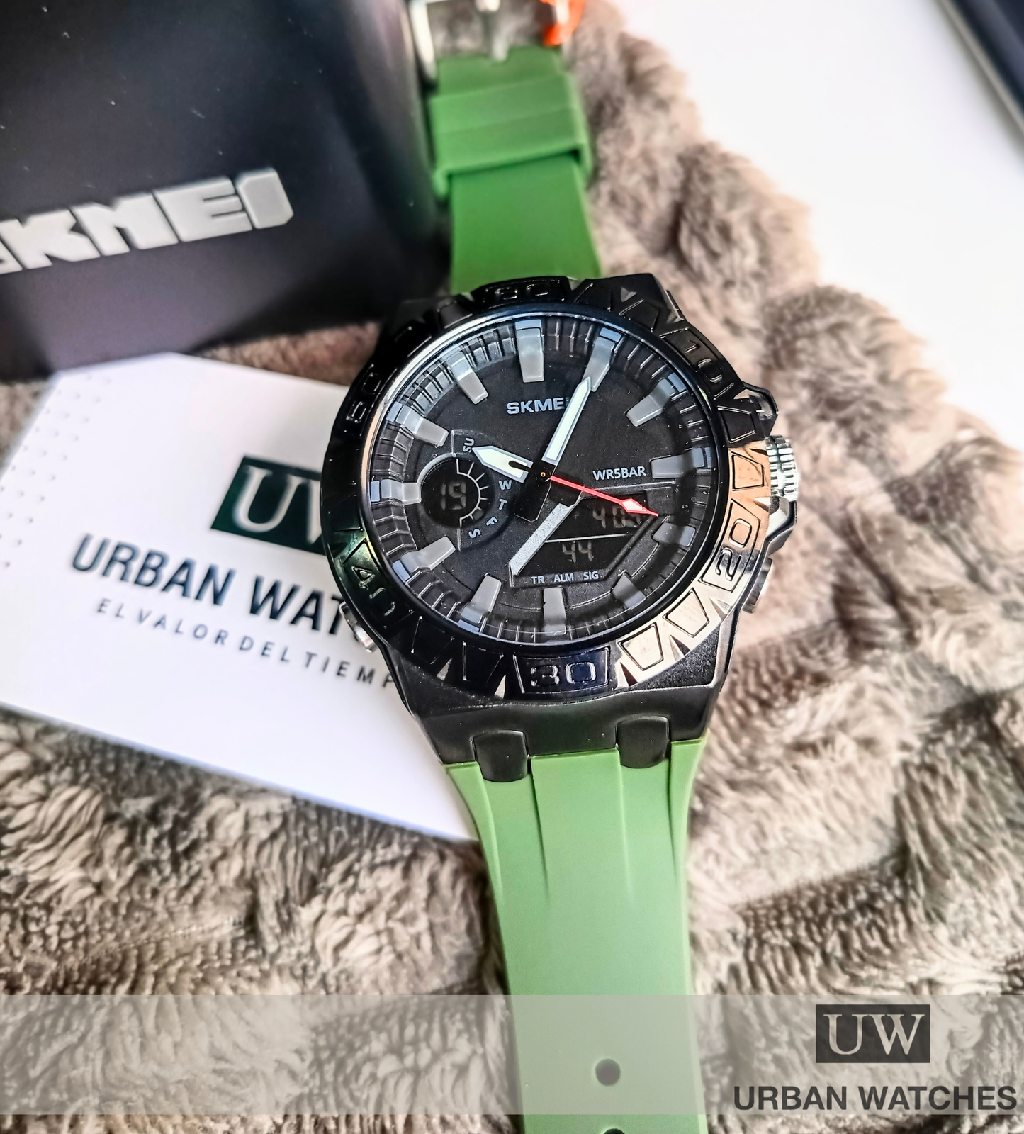 Reloj original Skmei Dual Sport - REF 2276 Verde-Negro-Negro