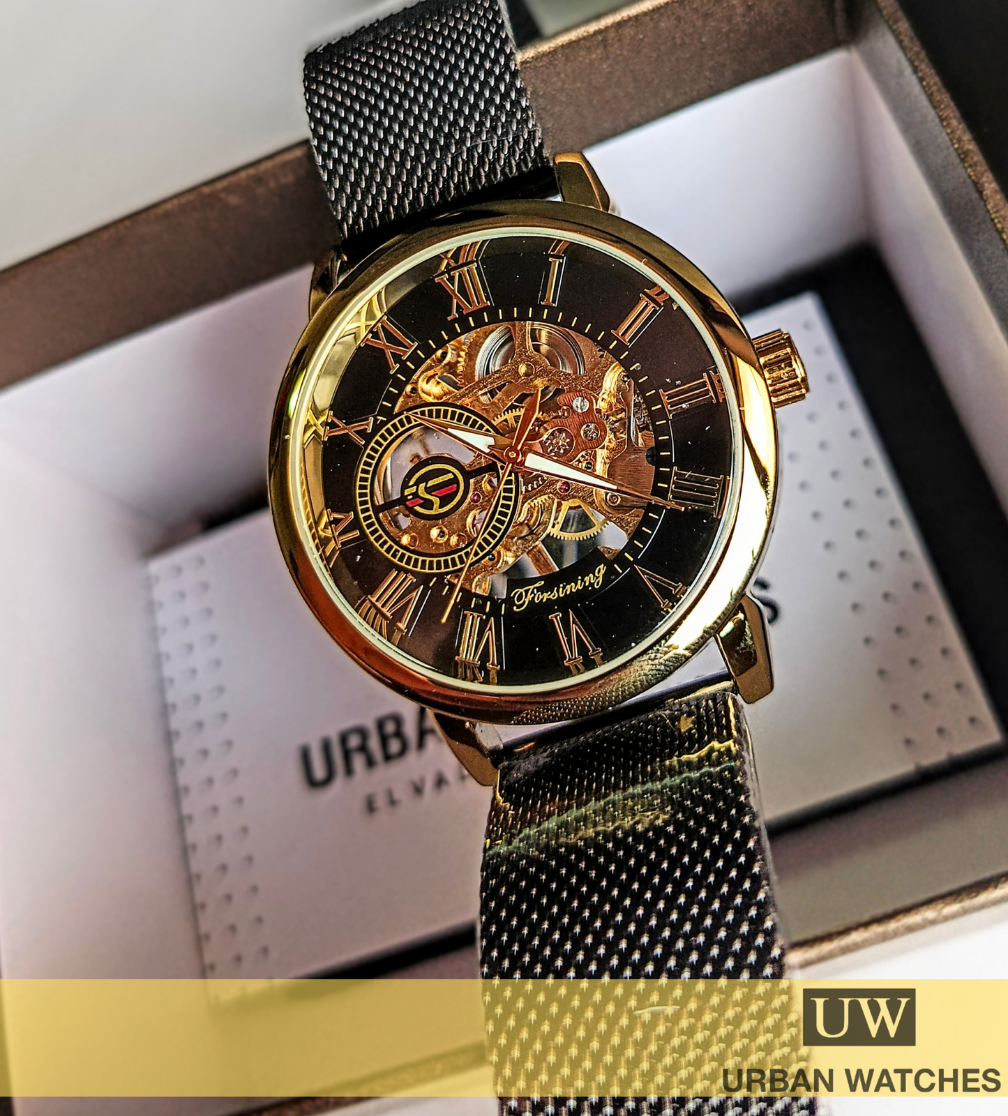 Reloj automático Forsining Automil - REF FSG8099M4 Negro-Dorado-Negro