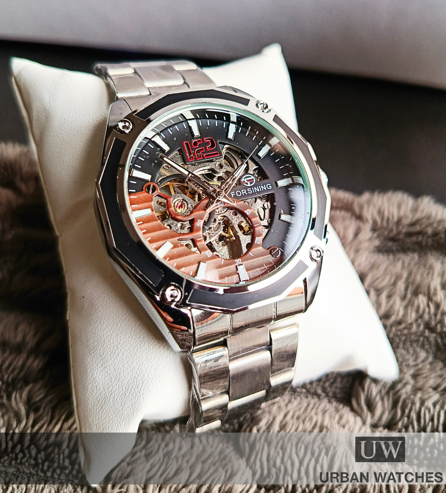 Reloj automático Forsining Terminal - REF FSG800M3 Plata-Negro