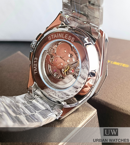 Reloj automático Forsining Terminal - REF FSG800M3 Plata-Negro