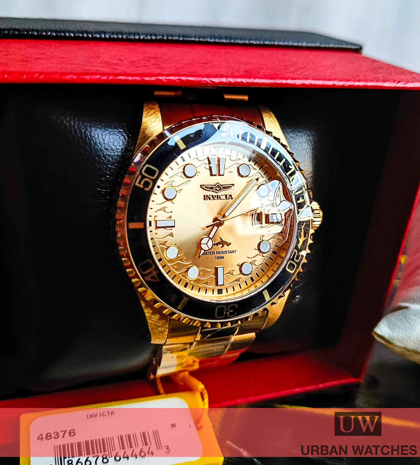 Reloj original Invicta Pro Diver 48376 Dorado oro