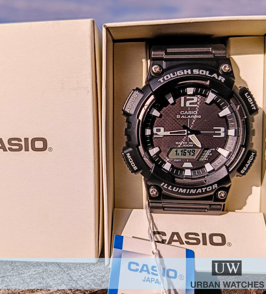 Reloj original Casio Tough Solar AQ_S810W_1AV - Negro