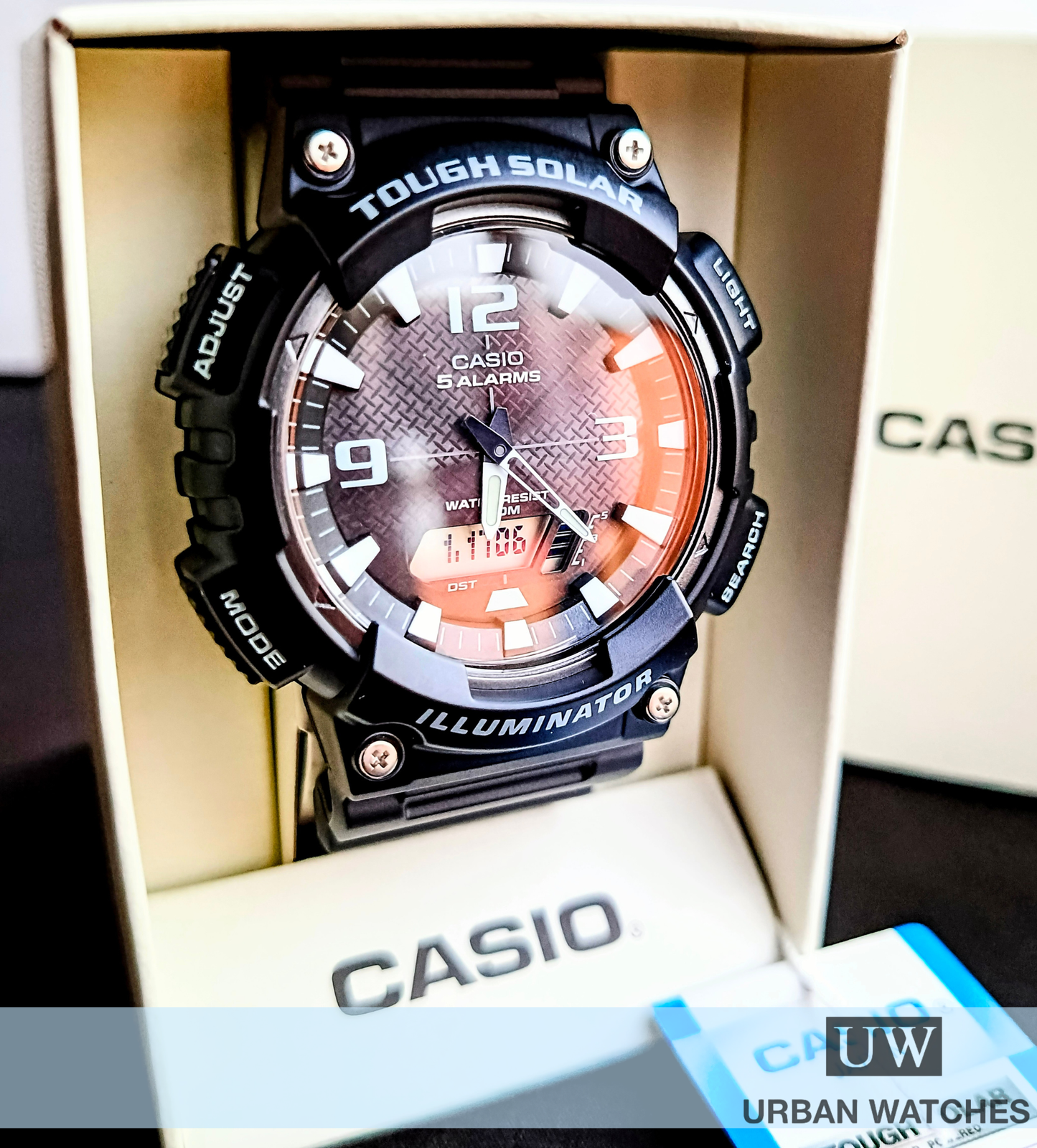 Reloj original Casio Tough Solar AQ_S810W_1AV - Negro