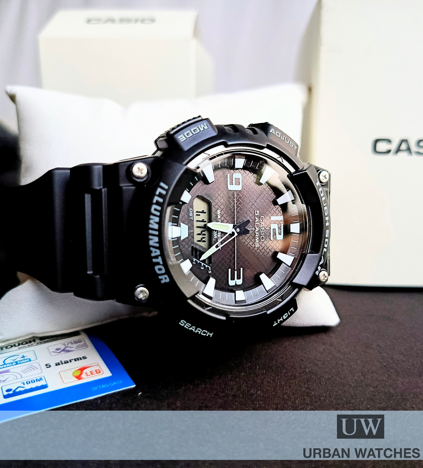 Reloj original Casio Tough Solar AQ_S810W_1AV - Negro