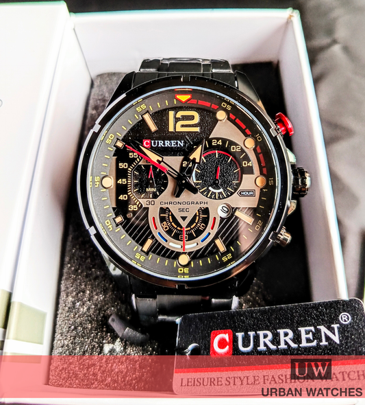 Reloj Curren 8395 Enigma - REF KREd330101 Negro - Gris