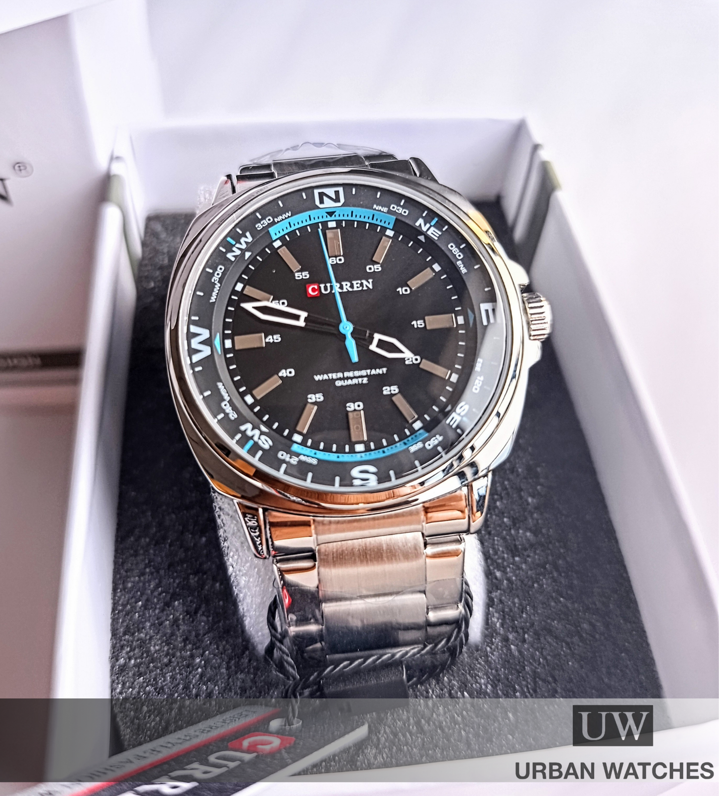 Reloj Curren 8455 Norte - REF KREd9903 Plata - Negro