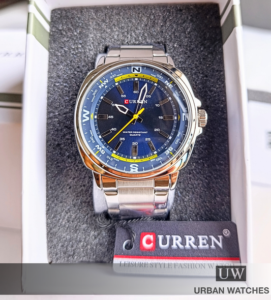 Reloj Curren 8455 Norte - REF KREd9904 Plata - Azul