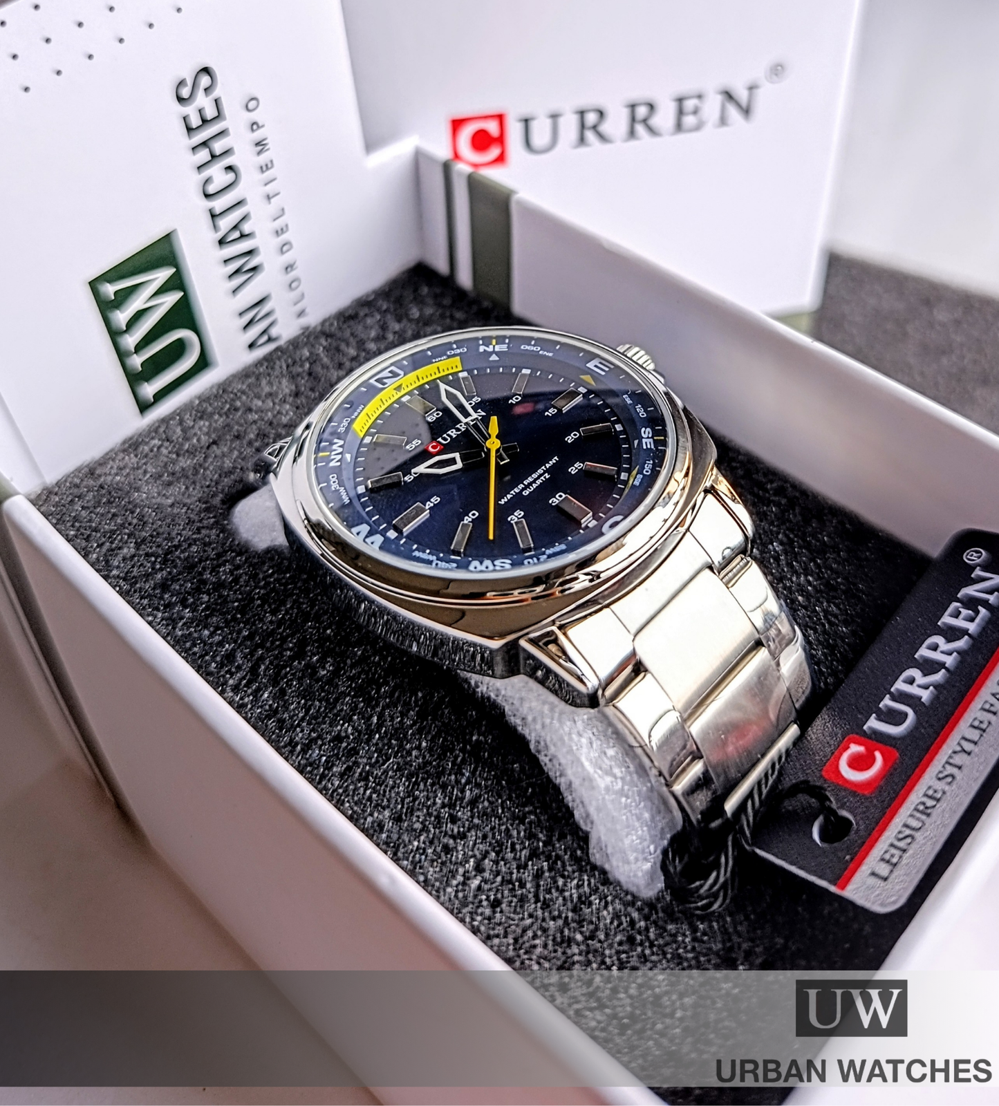 Reloj Curren 8455 Norte - REF KREd9904 Plata - Azul