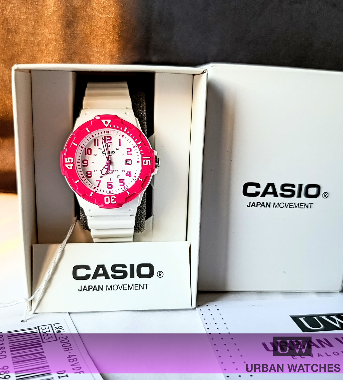 Reloj Casio LRW_200H_4BV Pink Sweat - Blanco-Rosa