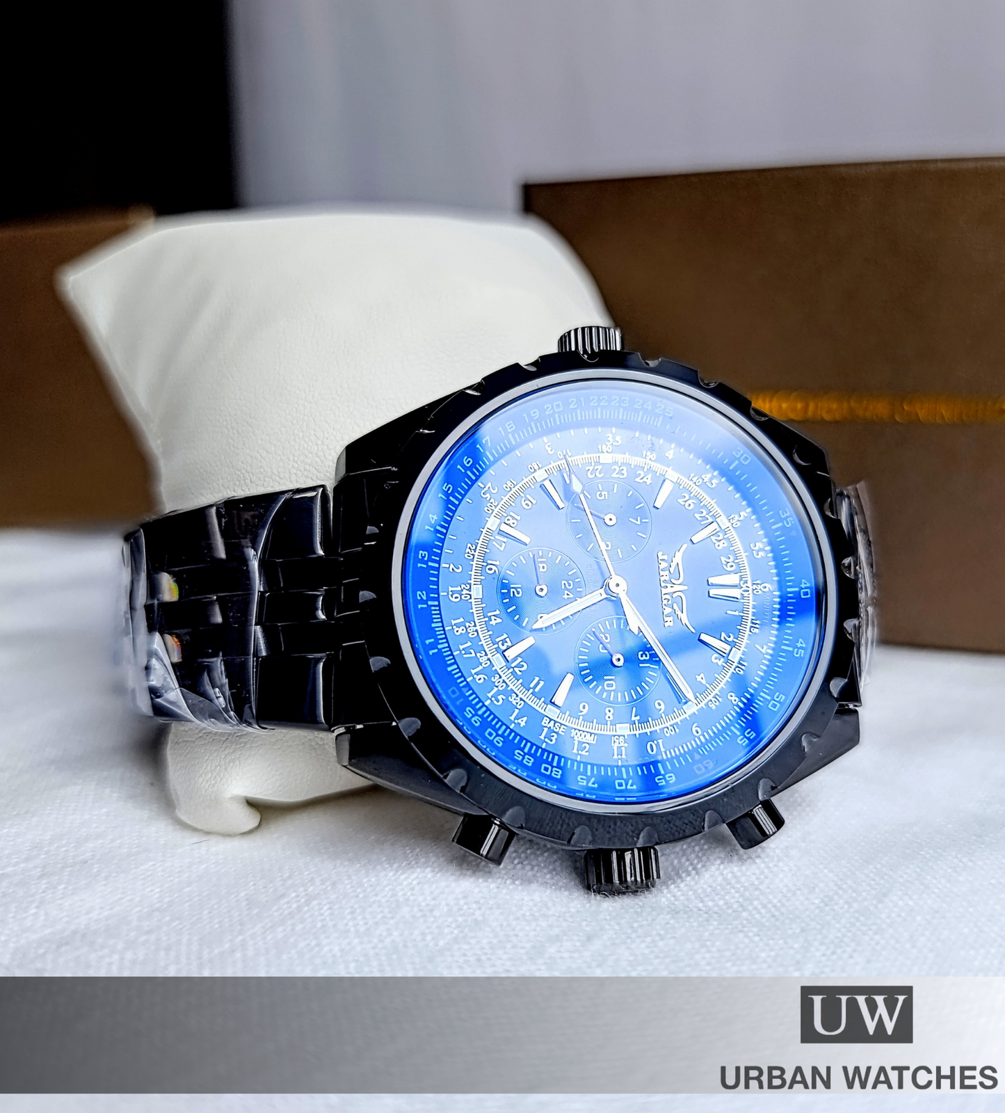 Reloj automático Jaragar Aviador - REF JAG6905 Negro-Negro-Negro