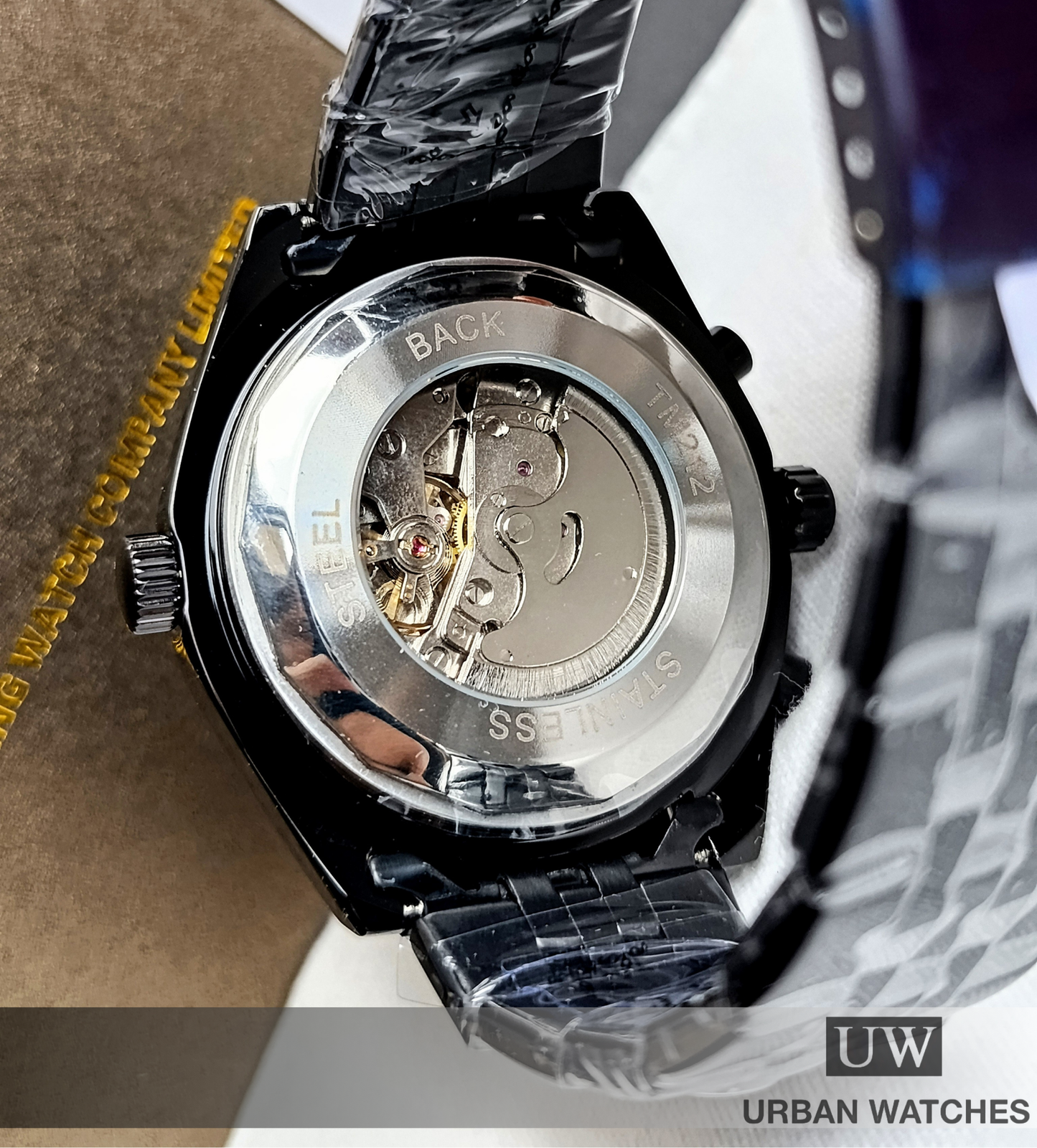 Reloj automático Jaragar Aviador - REF JAG6905 Negro-Negro-Negro