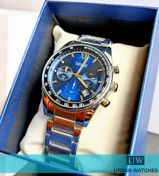 Reloj Skmei Onix - REF 9097 Plata-Azul