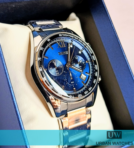 Reloj Skmei Onix - REF 9097 Plata-Azul