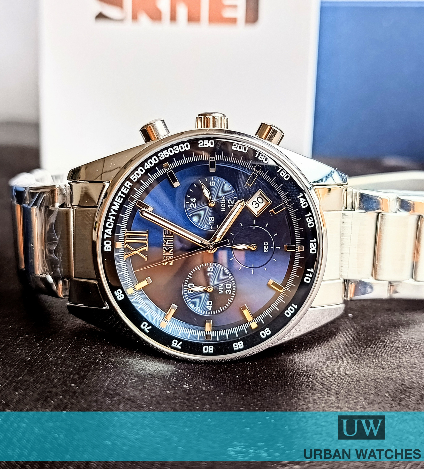 Reloj Skmei Onix - REF 9097 Plata-Azul