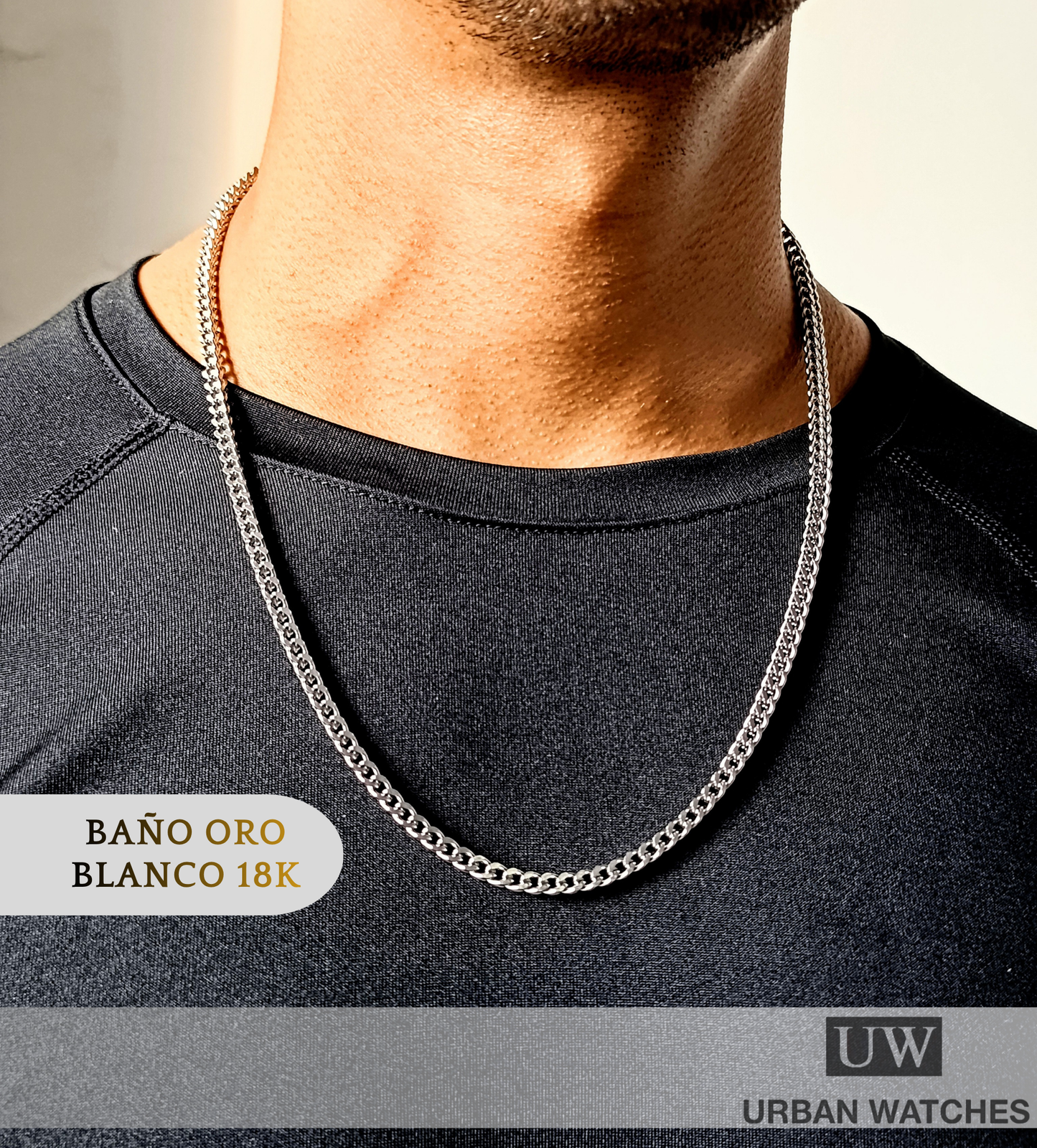 Cadena Franco UW Oro laminado 18K (PVD)