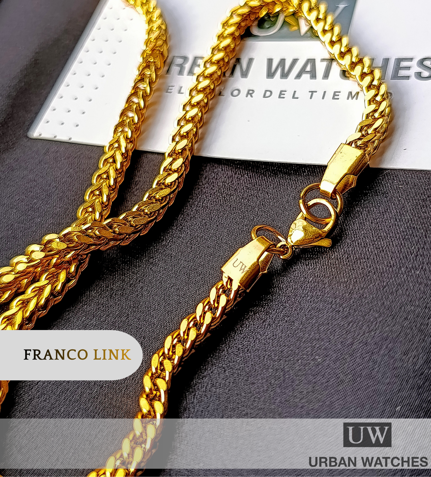 Cadena Franco UW Oro laminado 18K (PVD)