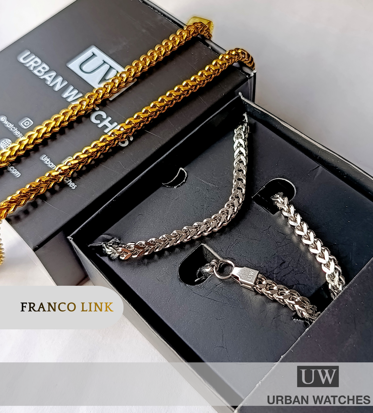 Cadena Franco UW Oro laminado 18K (PVD)