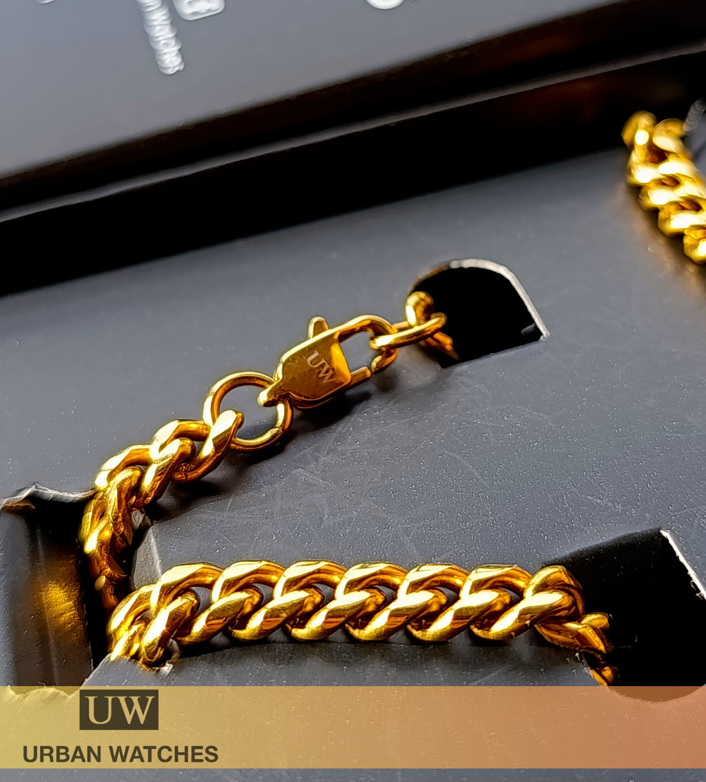 Cadena Cubana UW Oro laminado 18K (PVD)
