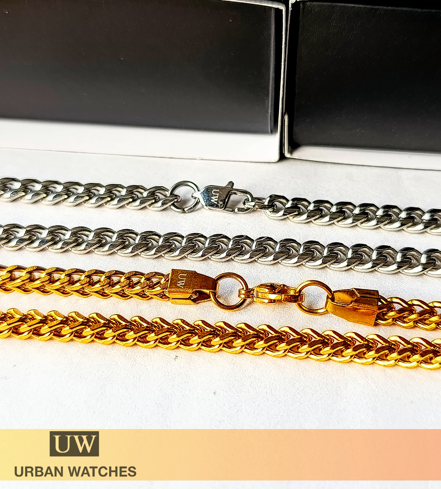 Cadena Cubana UW Oro laminado 18K (PVD)