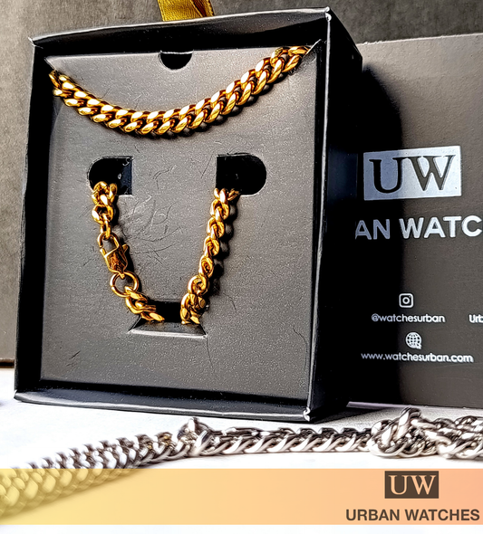 Cadena Cubana UW Oro laminado 18K (PVD)