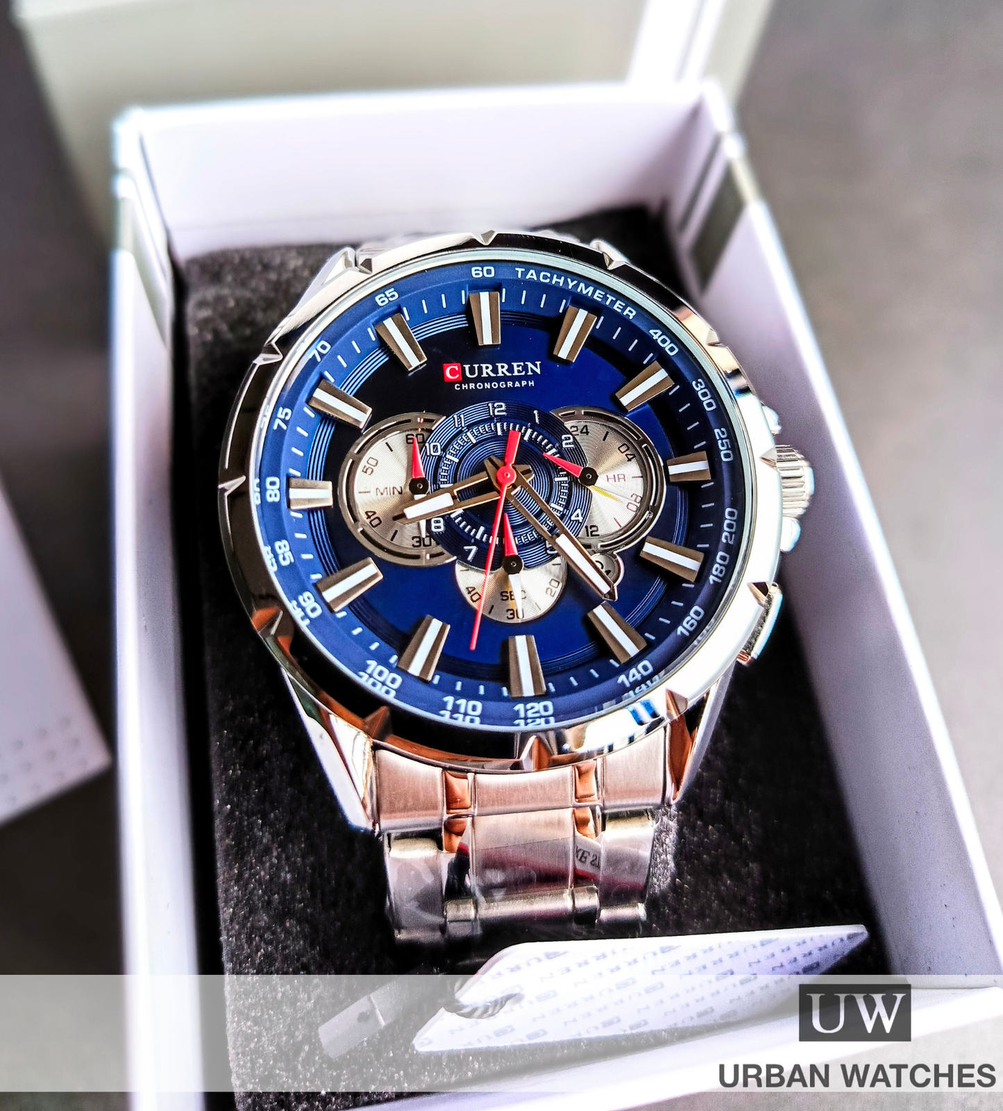 Curren Chronos 2.0 - REF 8363 Plata-Azul