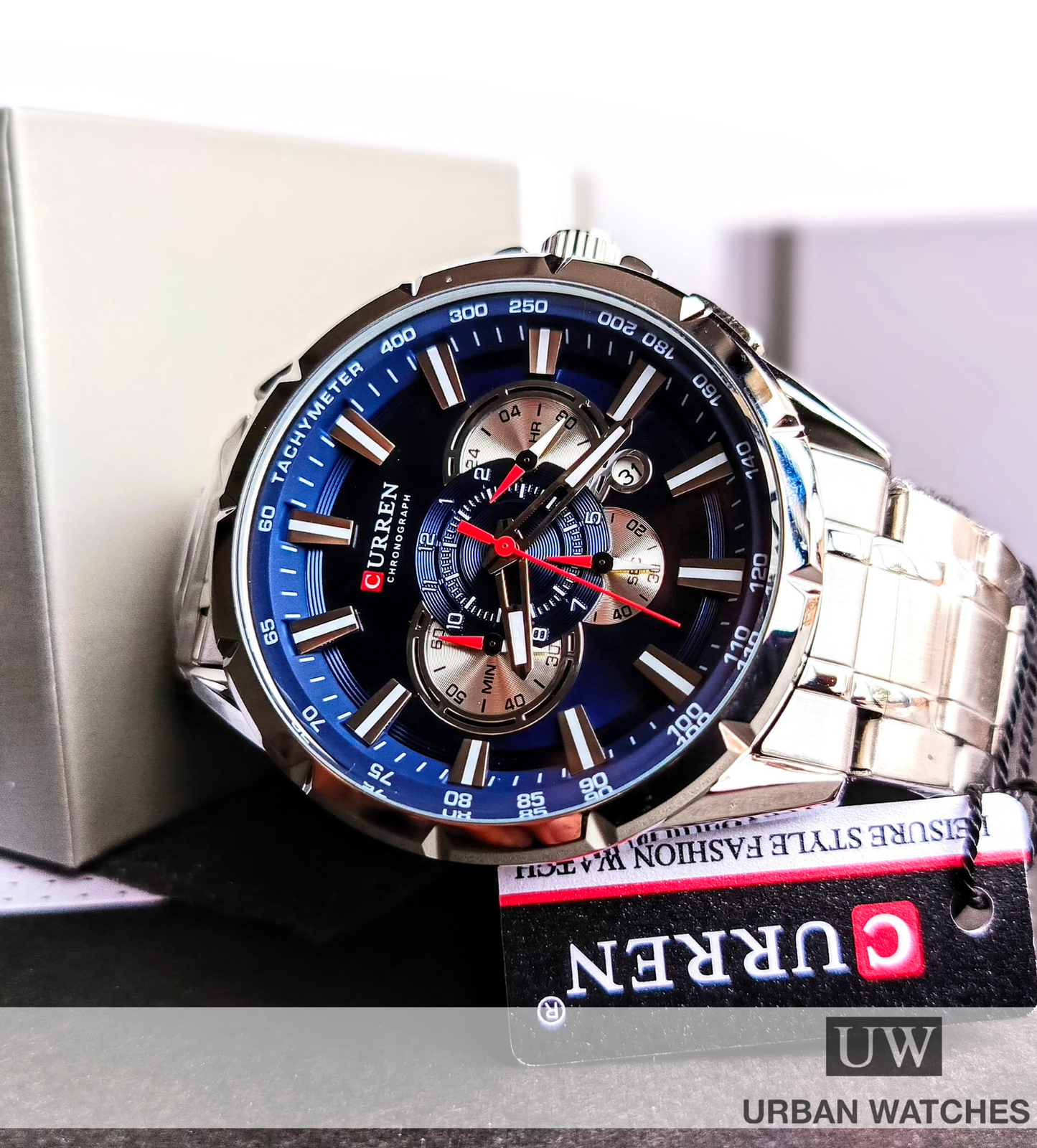 Curren Chronos 2.0 - REF 8363 Plata-Azul