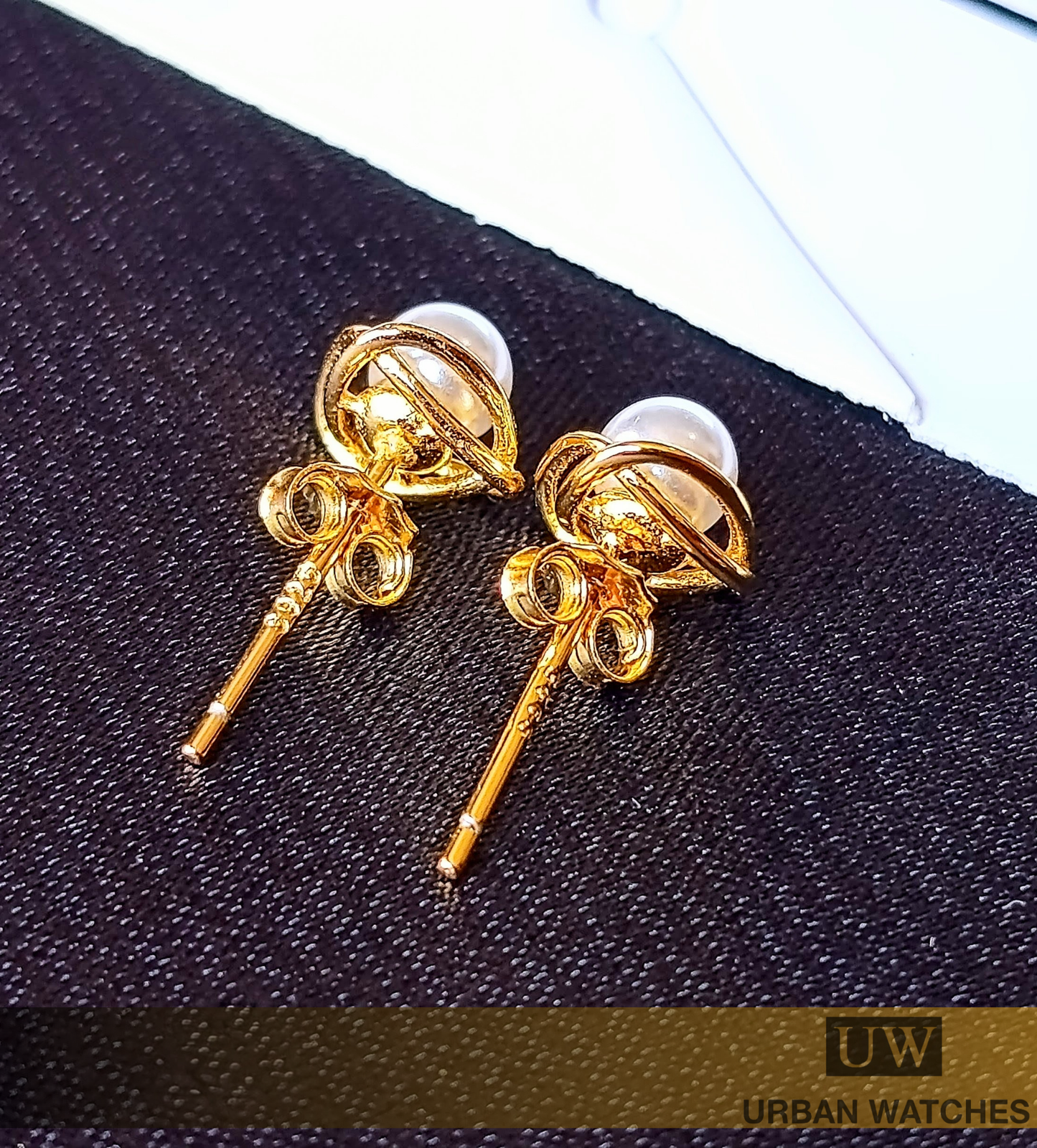 Aretes Perla baño en oro 18K sobre plata 925