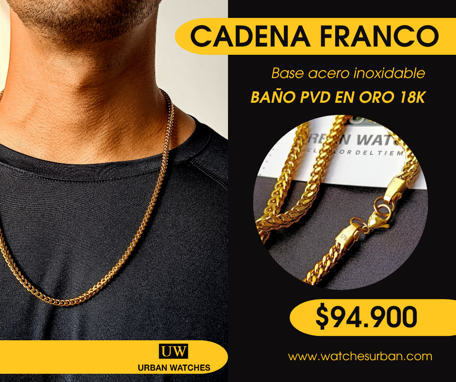 Cadena Franco UW Oro laminado 18K (PVD)