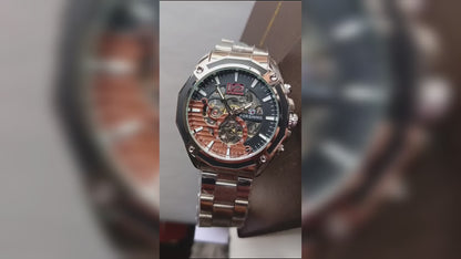 Reloj automático Forsining Terminal - REF FSG800M3 Plata-Negro